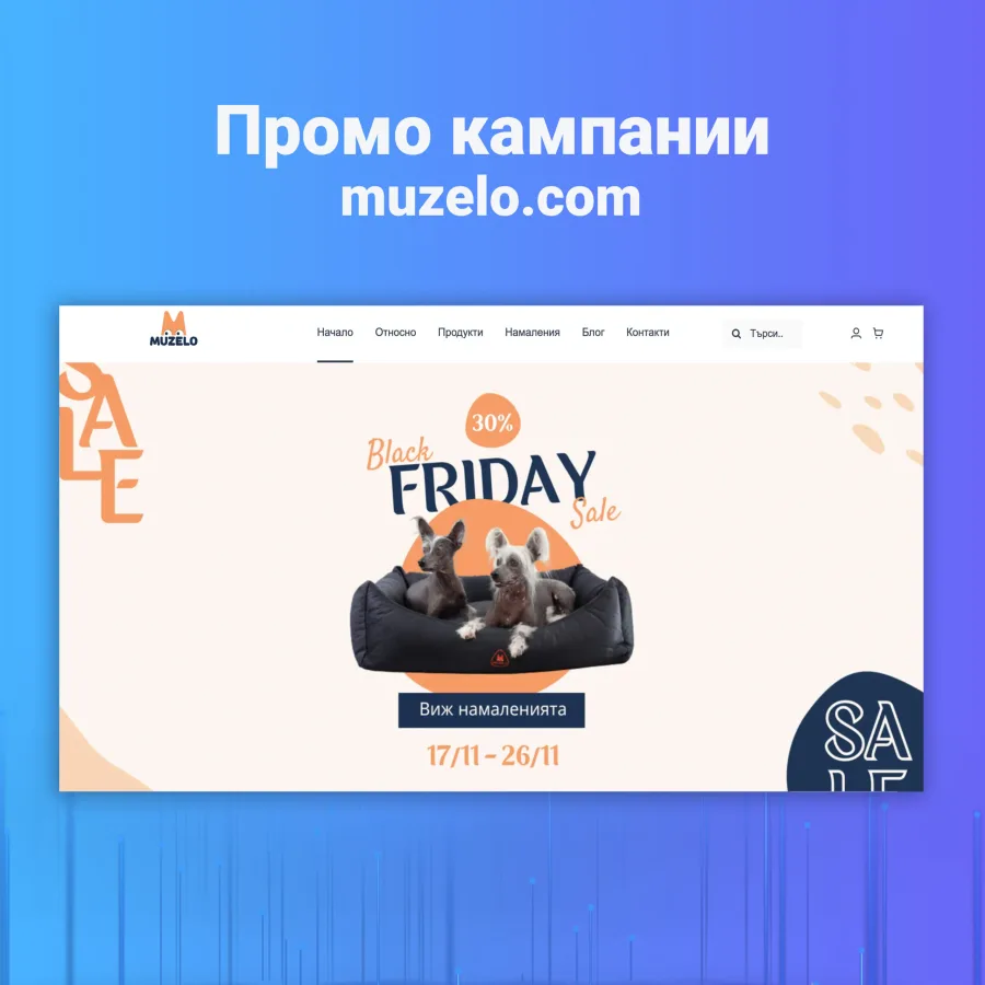 Промо кампании на muzelo.com: слайдърът за Black Friday