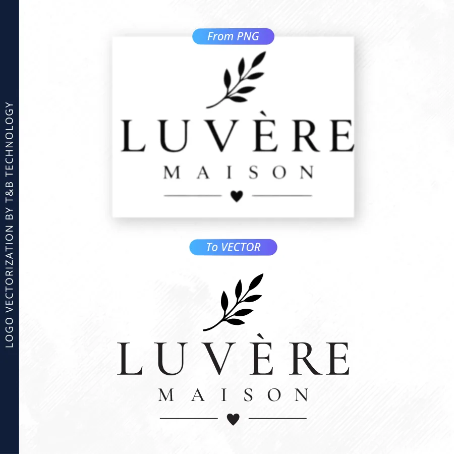 The Luvere Maison logo without the tagline, from PNG to vector