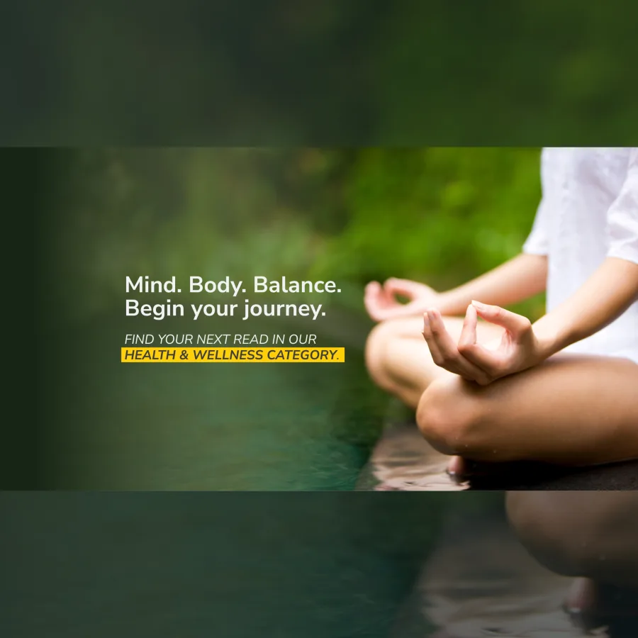 Banner “Mind. Body. Balance.” for the Health & Wellness category