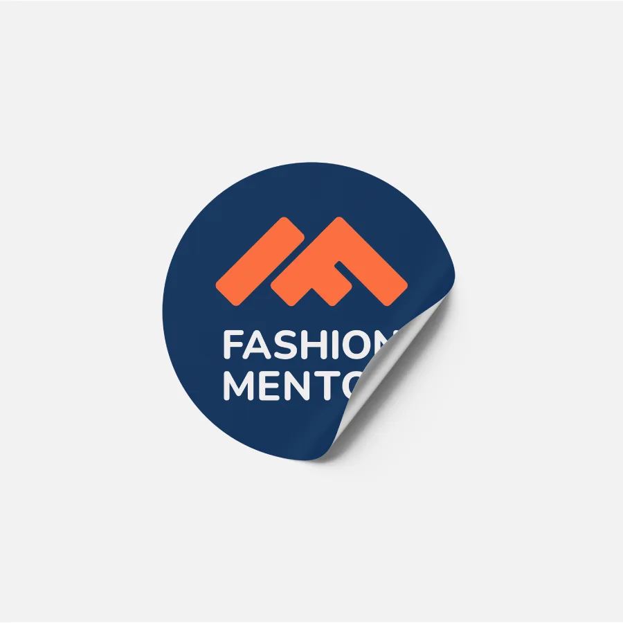 Кръгъл стикер с логото на Fashion Mentor