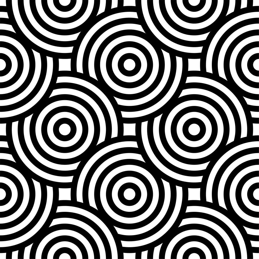 The FLX pattern of overlapping black circles
