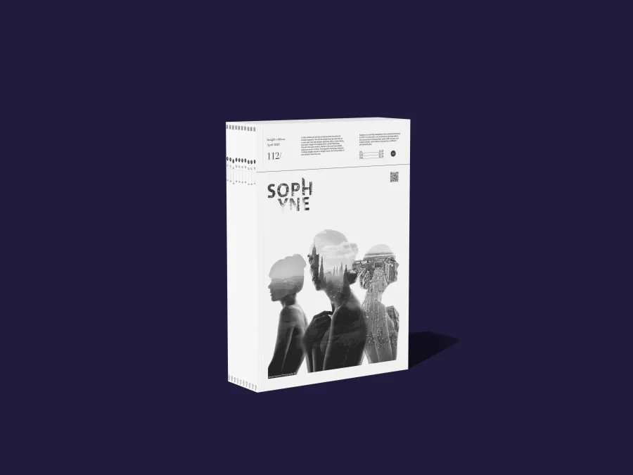 A copy of Sophyne magazine with a silhouette cover