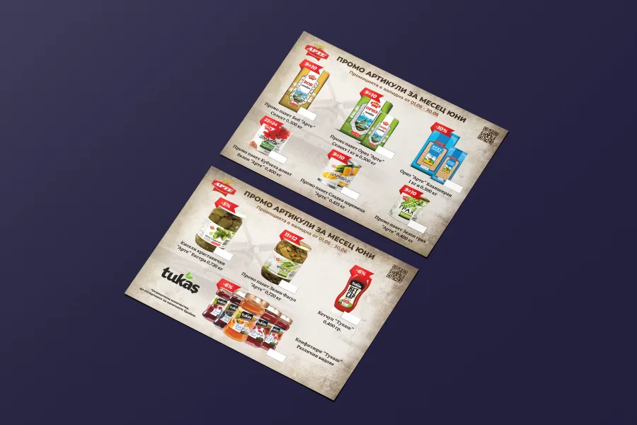 Arte promotional brochures for June